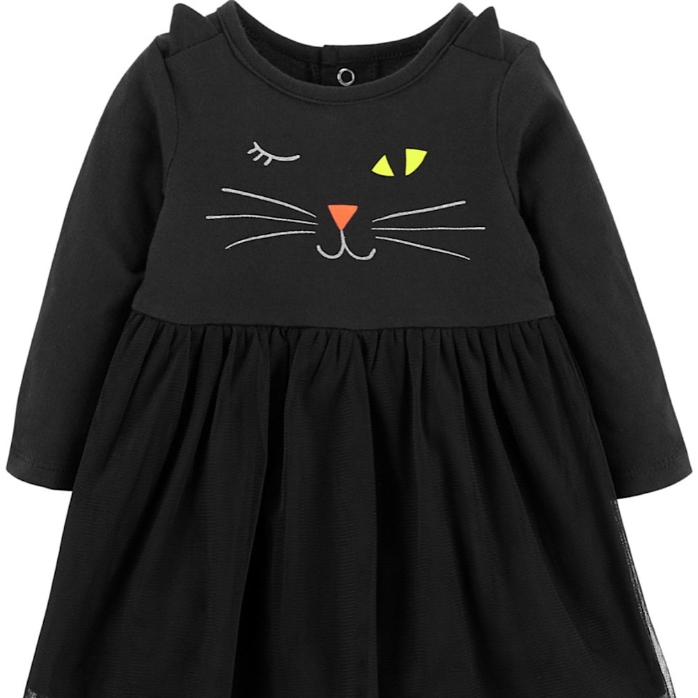 🎉HP🎉Carter’s Black Cat Long Sleeve tutu dress - Picture 1 of 7
